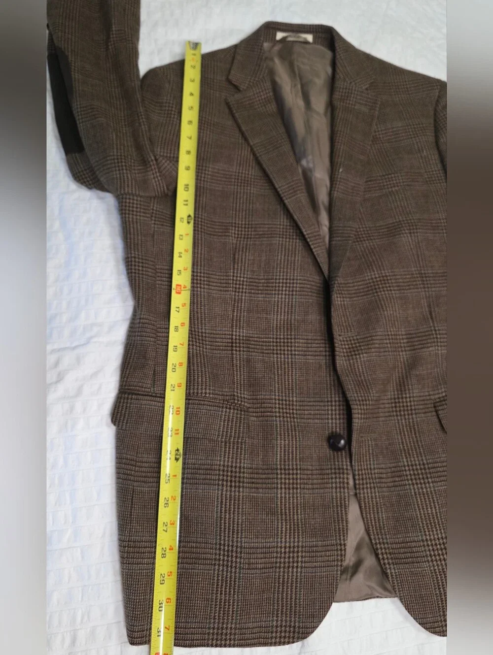 Lauren Ralph Lauren 100% Wool Men's Coat Plaid Size 44L